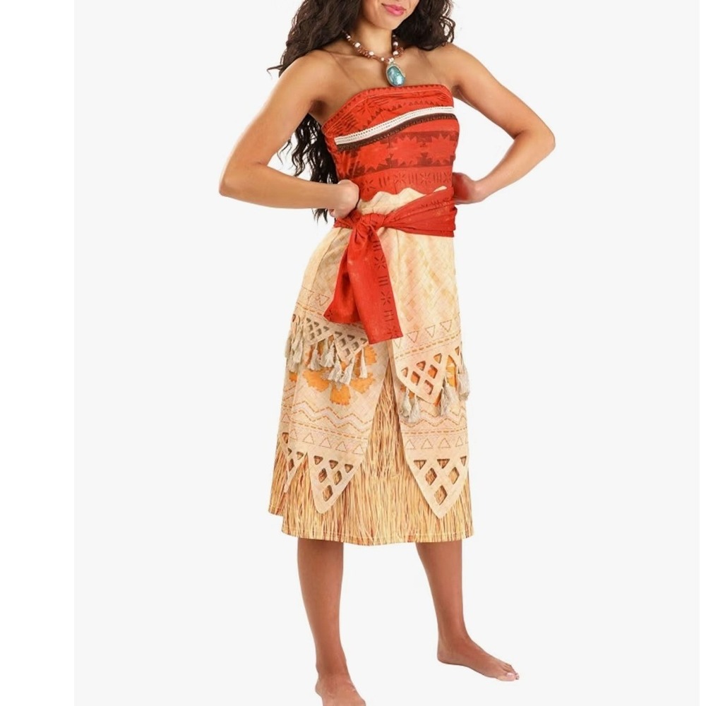Moana 5 pc costume cosplay Halloween Maui Womens size Med